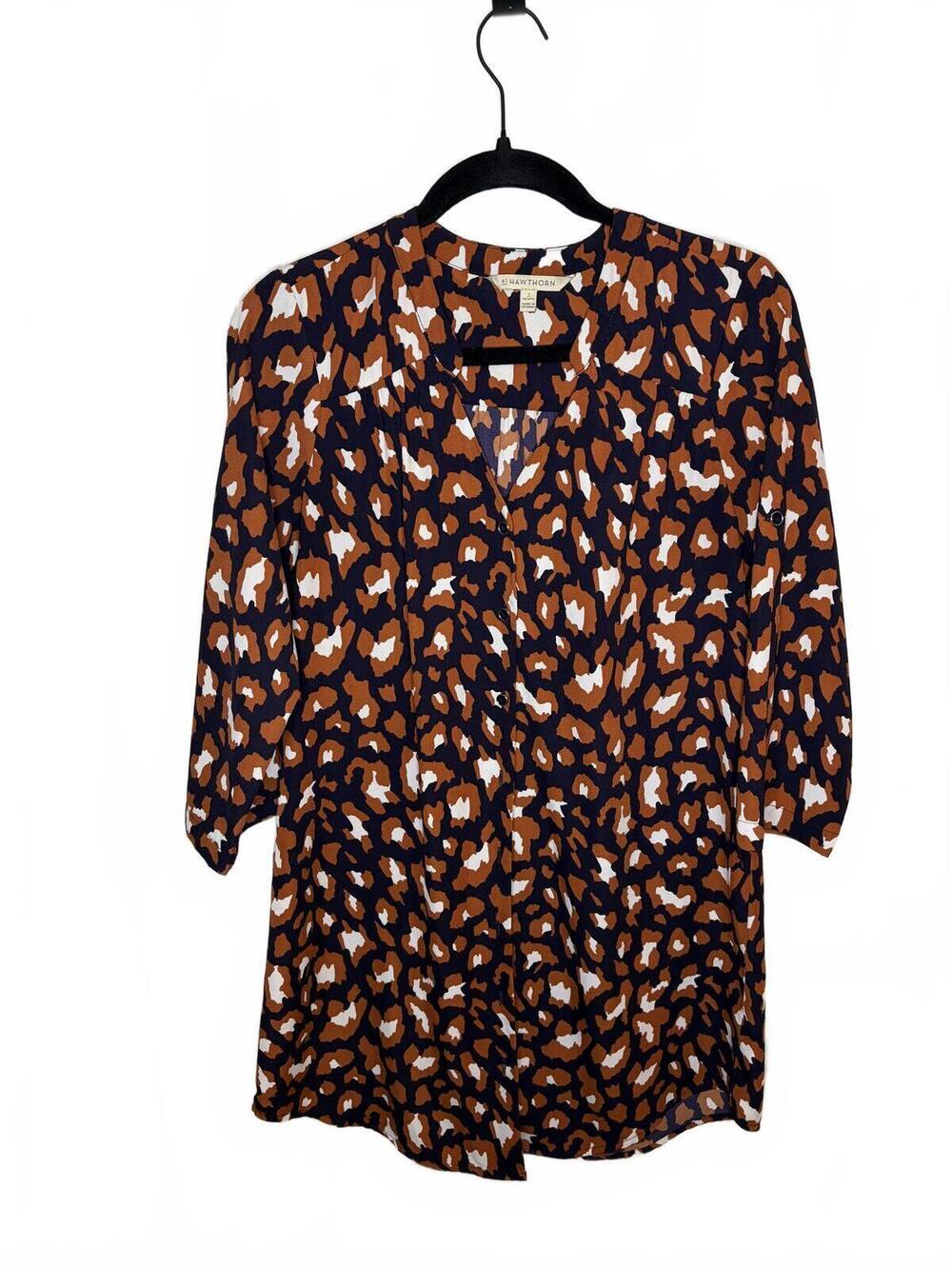 41 Hawthorn Animal Print Dress with 3/4 Sleeves